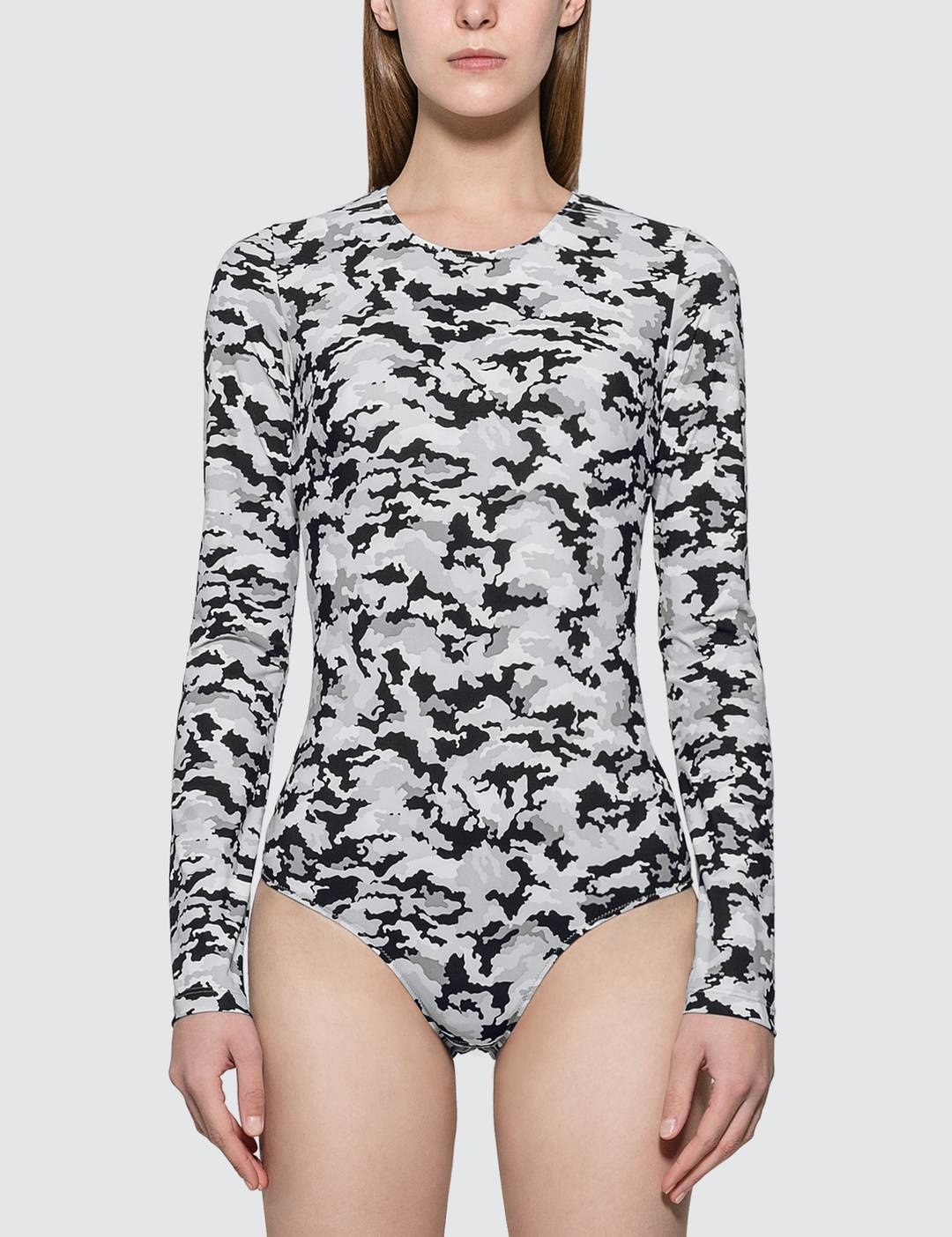 Printed Camouflage Bodysuit - 5