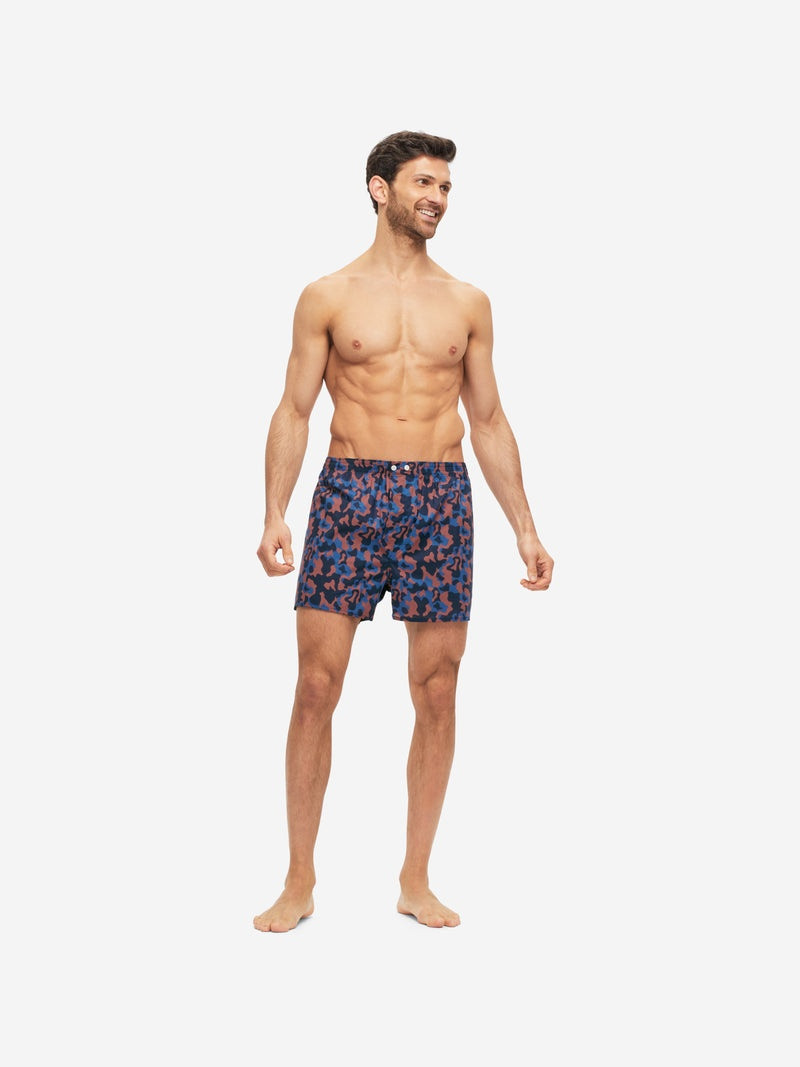 Derek Rose Men's Classic Fit Boxers Ledbury 55 Cotton Batiste Multi outlook