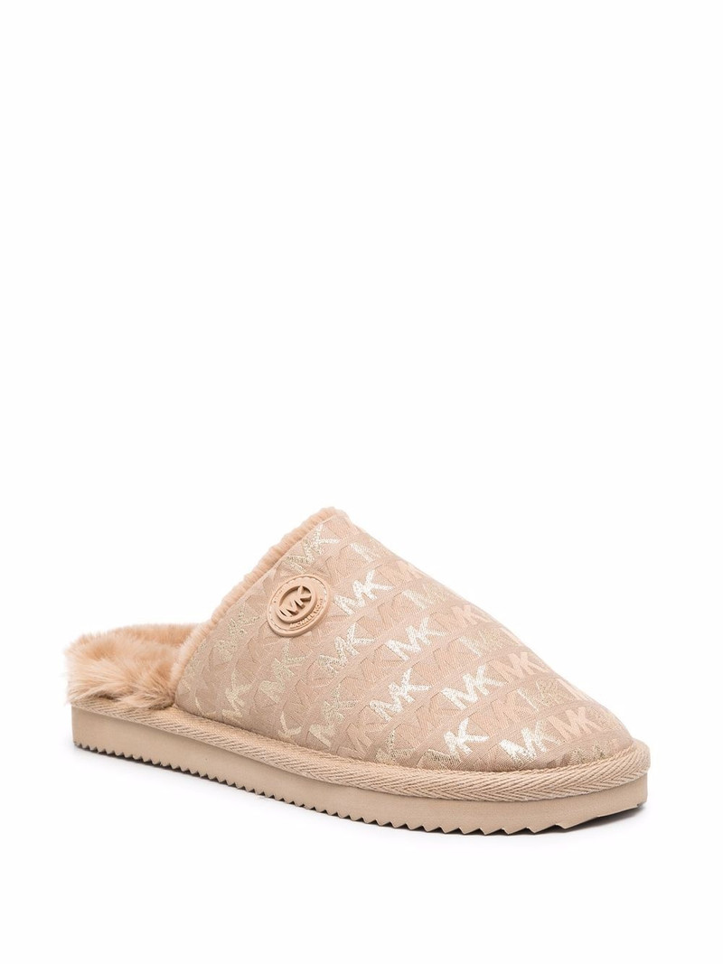 MICHAEL KORS Janis monogram-print slippers outlook