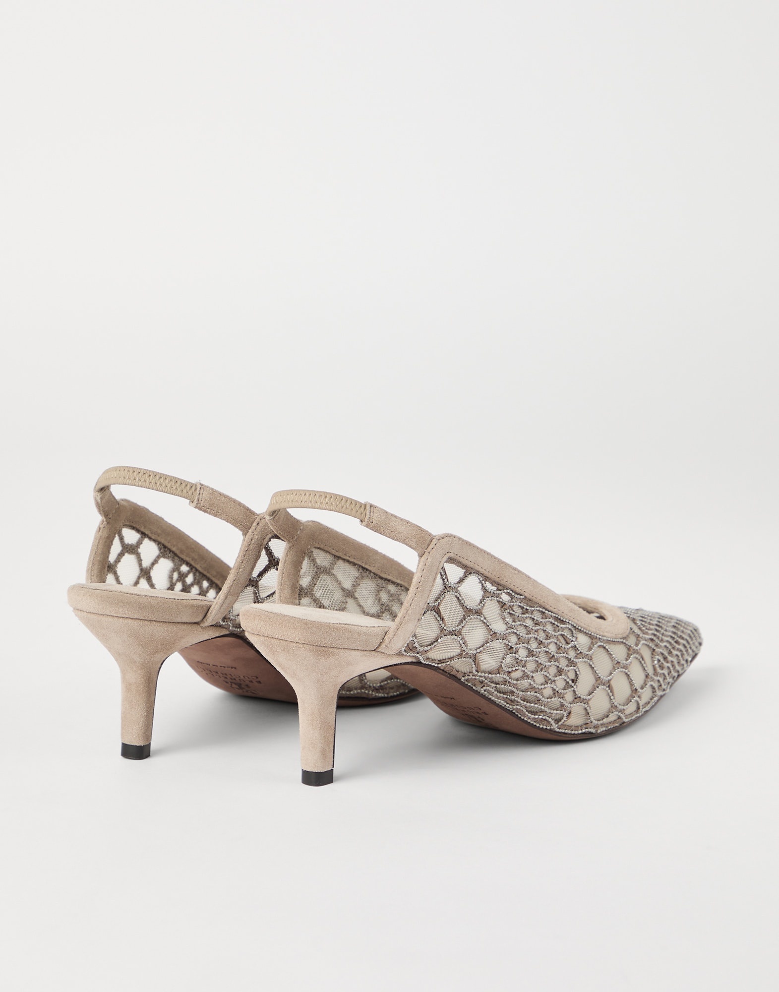 Precious net embroidery city heels - 2