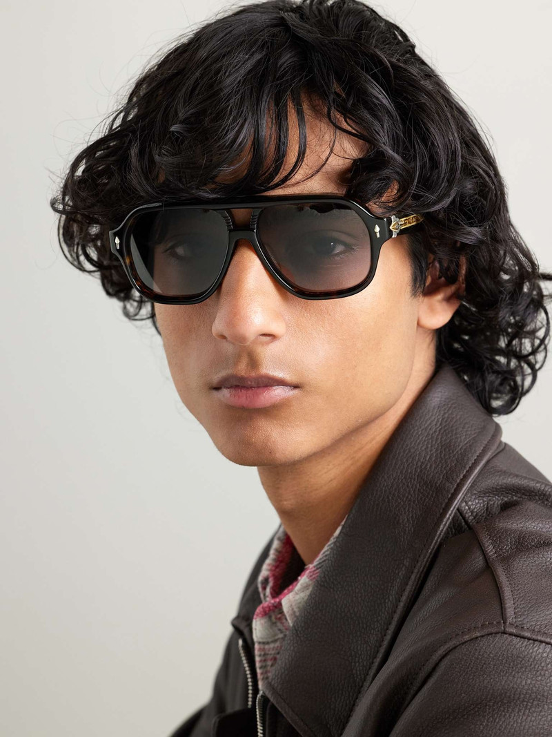 JACQUES MARIE MAGE Last Frontier VI Wildhorse Aviator-Style Tortoiseshell Acetate, Silver- and Gold-Tone Sunglasses outlook