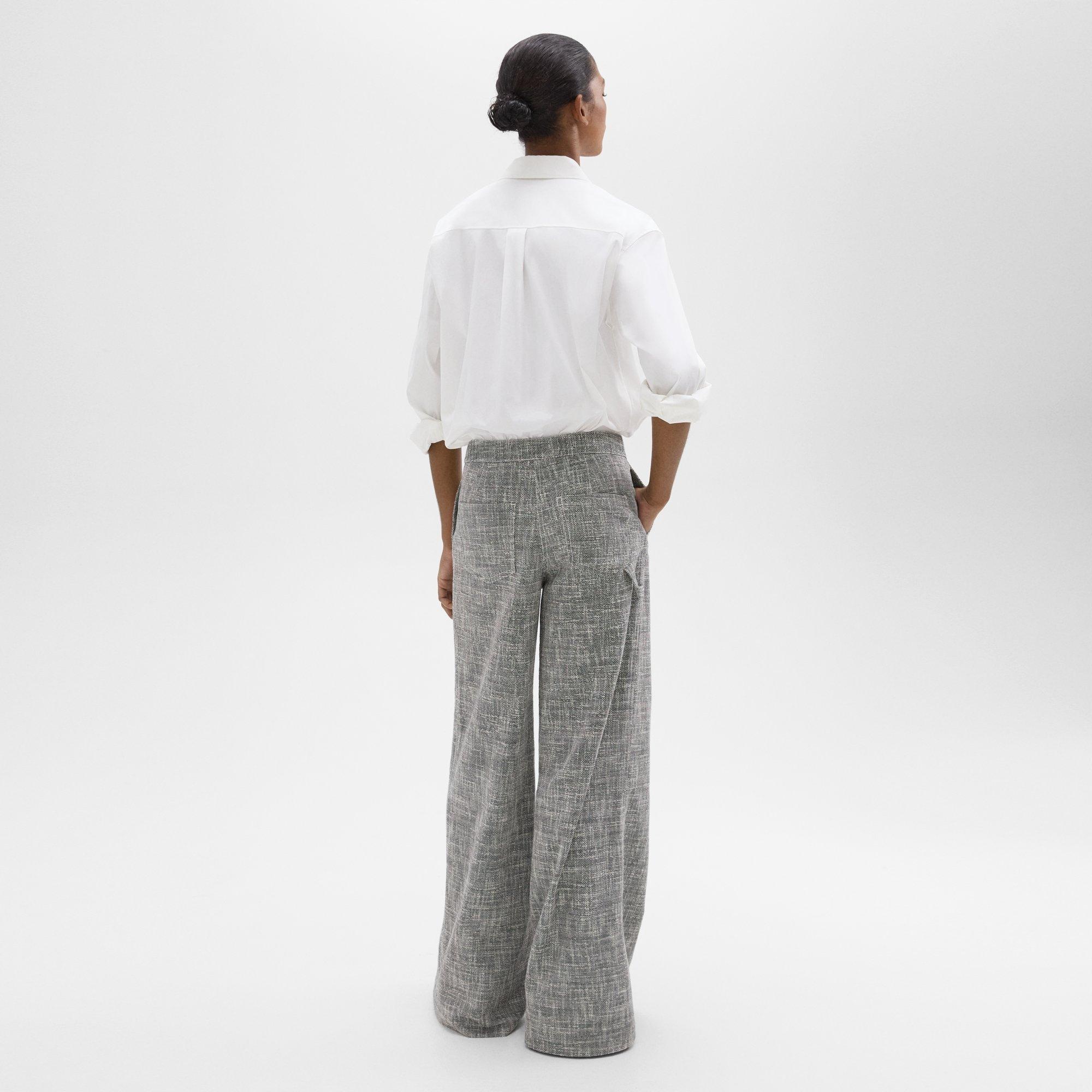 Wide-Leg Carpenter Pant in Canvas Tweed - 4