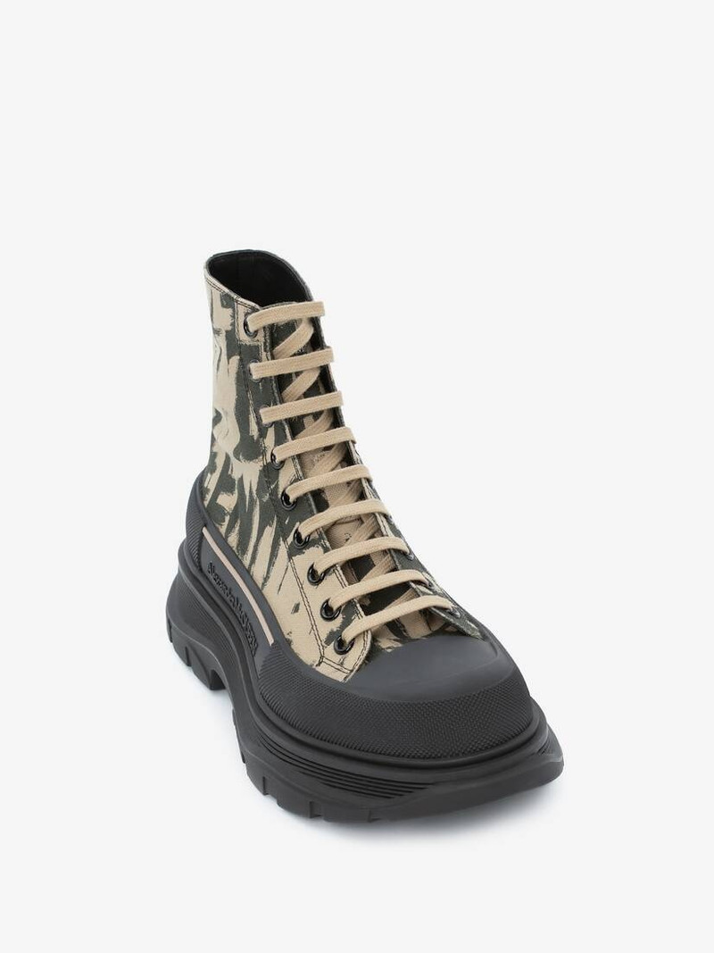 Alexander McQueen Mcqueen Graffiti Tread Slick Boot in Beige outlook