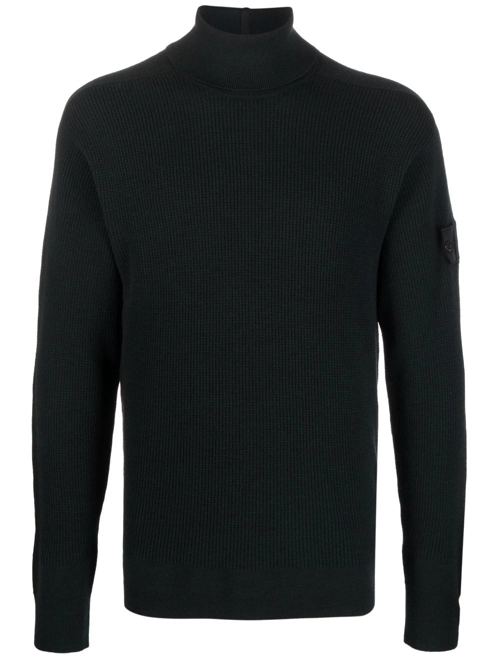 logo-patch roll-neck jumper - 1