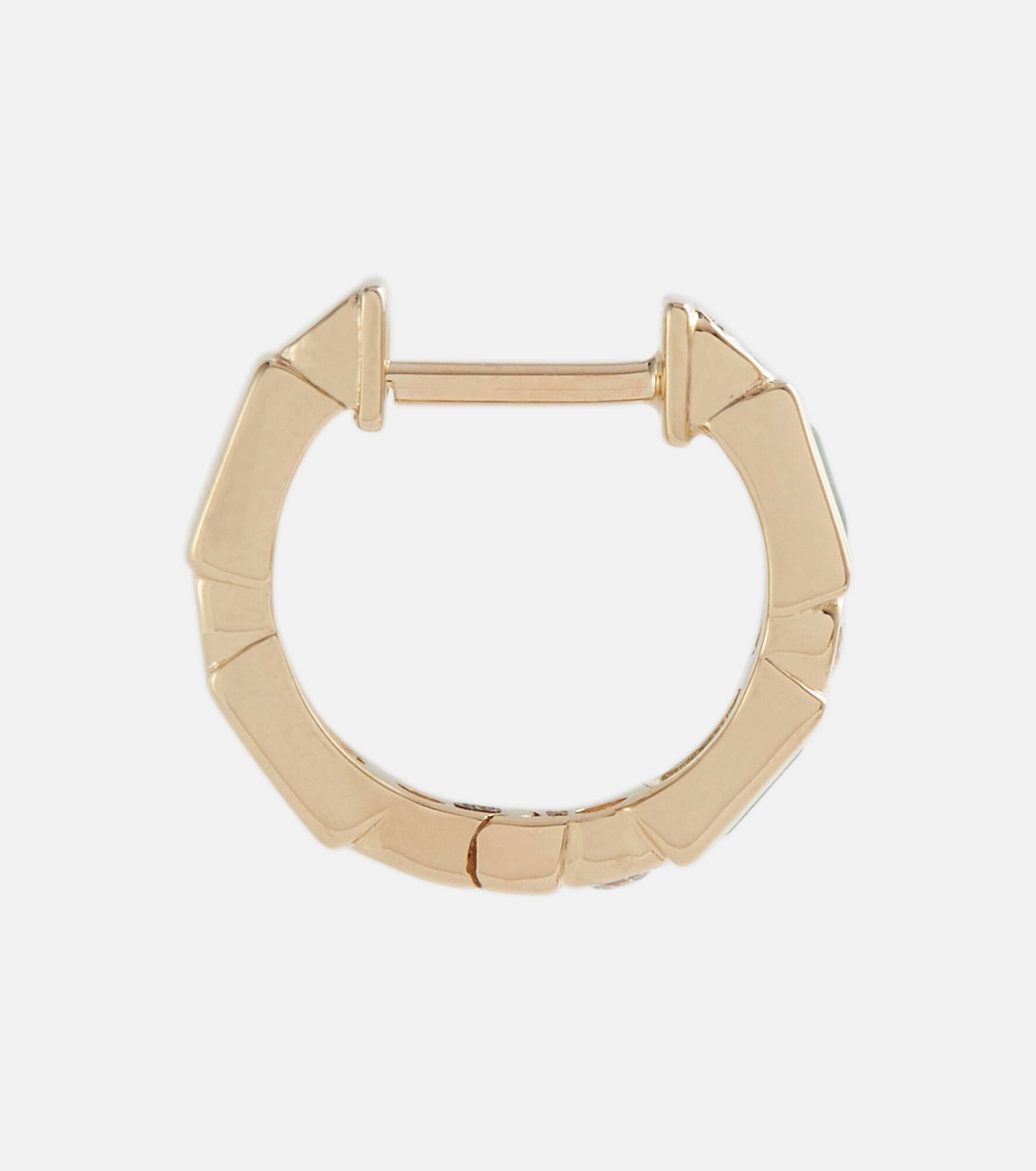 Huggie 14kt yellow gold embellished earrings - 4