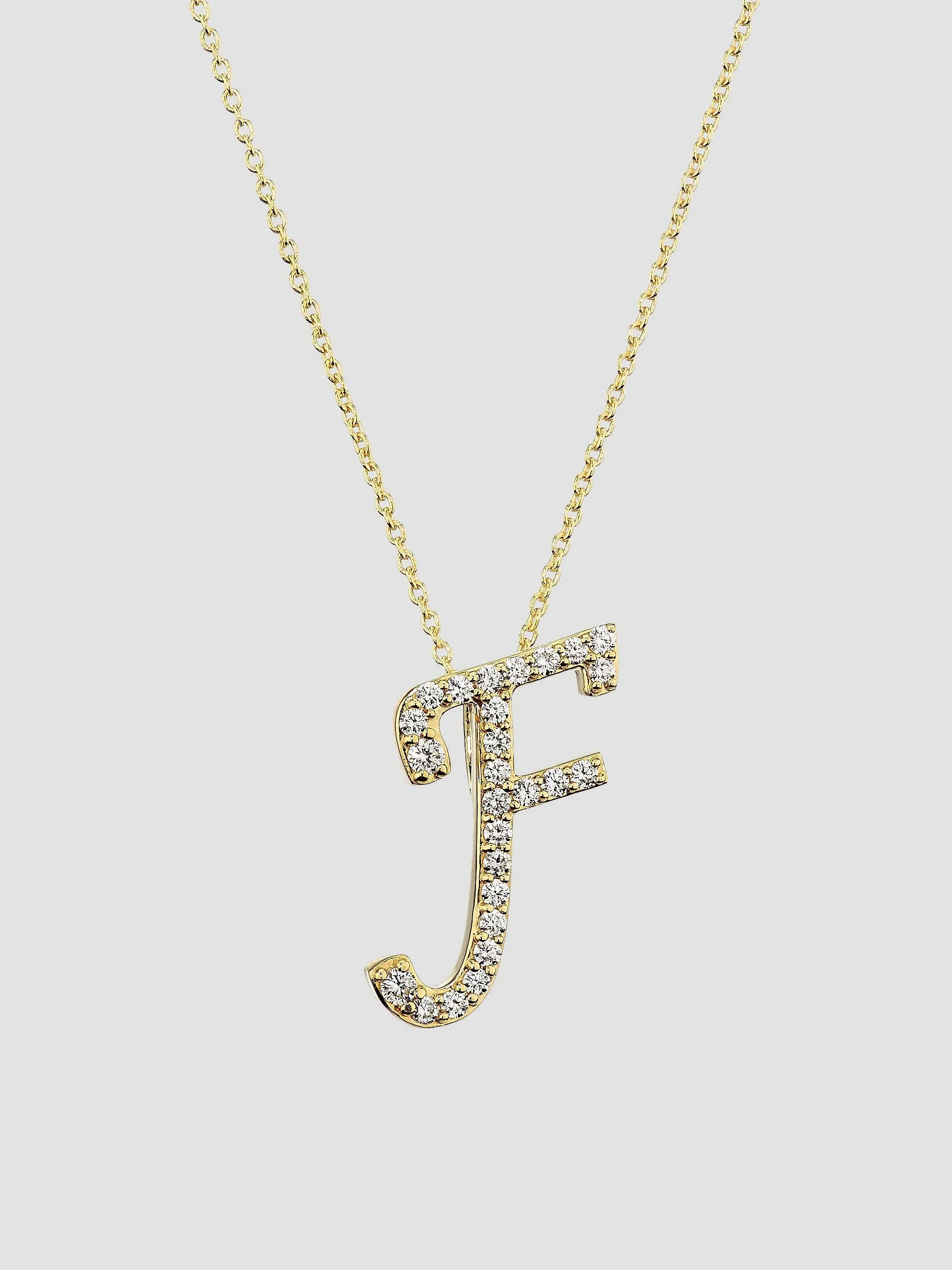 Women's Tiny Treasures Script Initial 18K Yellow Gold, Ruby & 0.24-0.34 TCW Diamond Pendant Necklace - 1