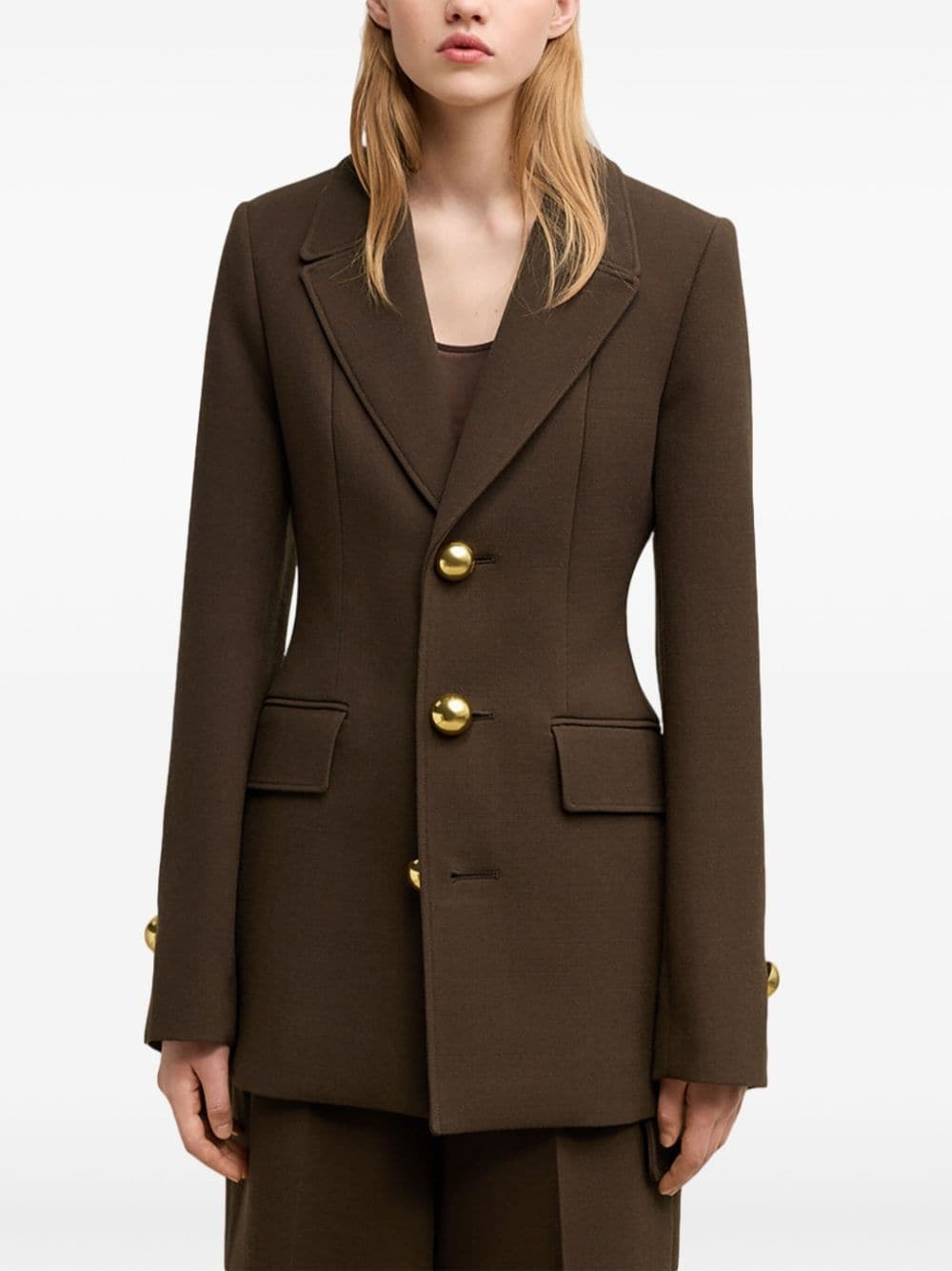fitted buttoned jacket - 5