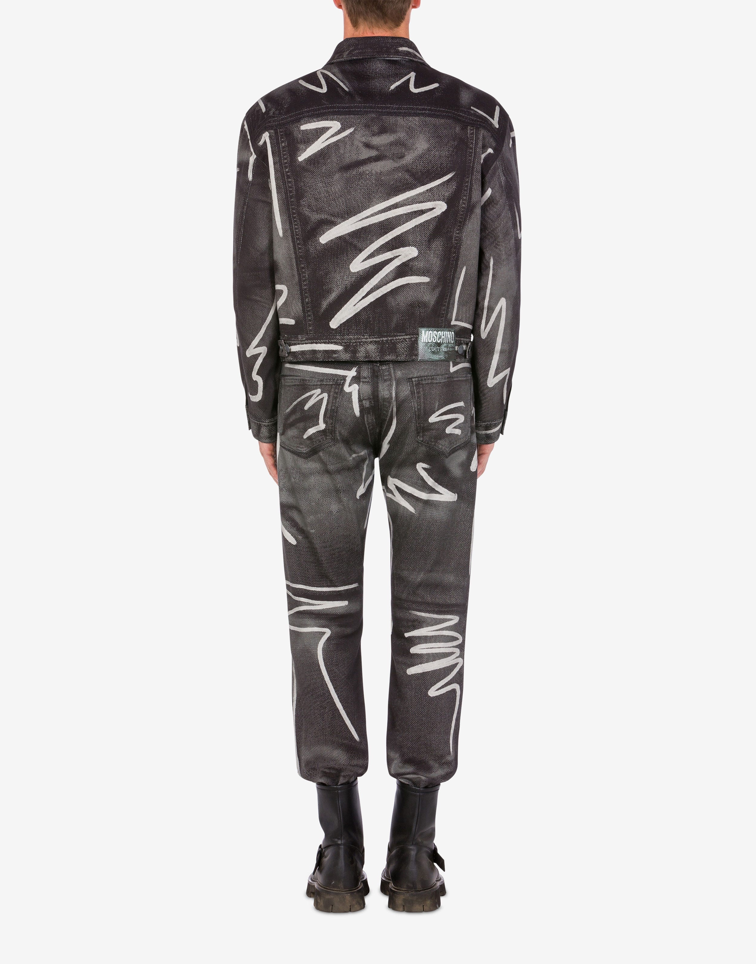 SHADOWS & SQUIGGLES COTTON BULL DENIM JACKET - 3