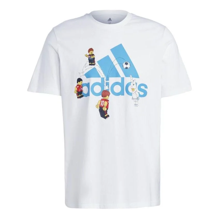 adidas x LEGO Soccer Badge of Sport Graphic T-shirt 'White' HT5180 - 1