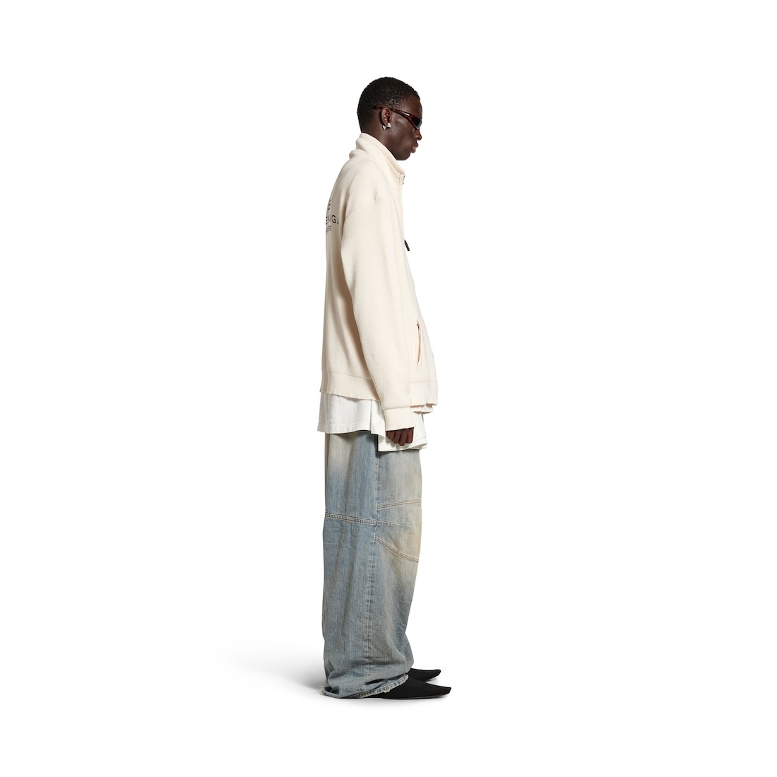 Men's Intertwined Sweater in Beige - 3