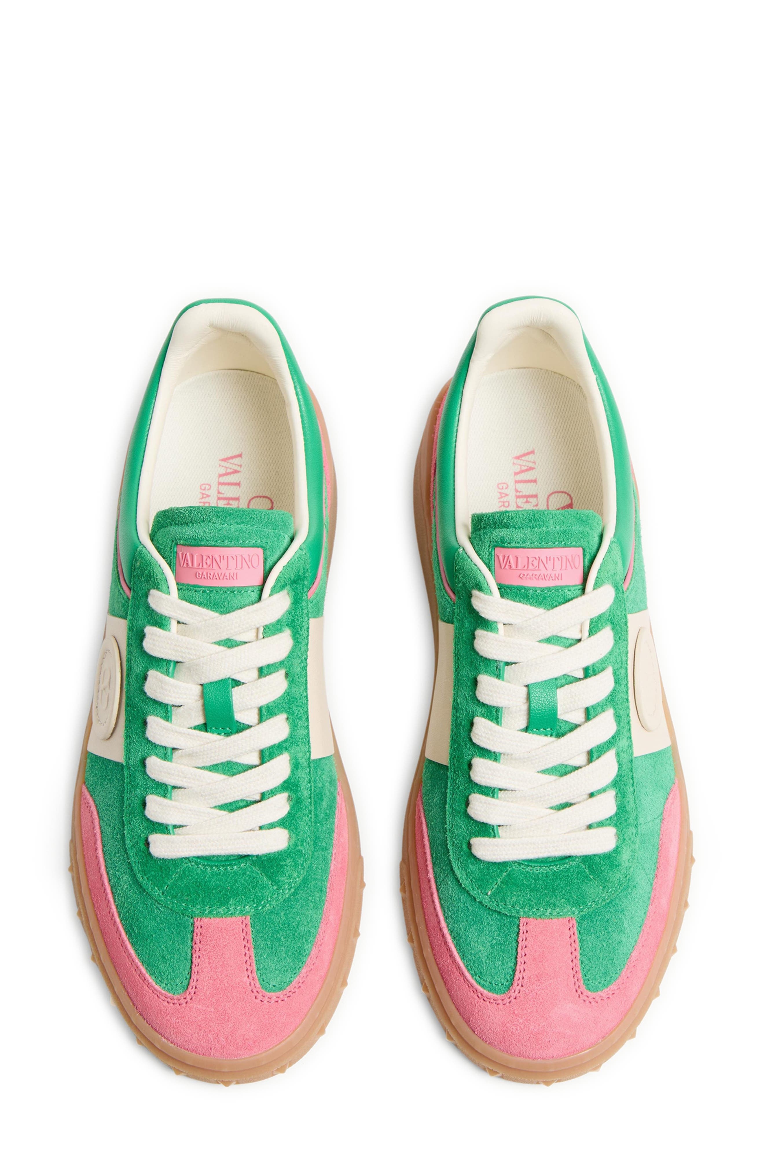 Valentino Garavani Upvillage Low Top Sneaker in Green/Pink at Nordstrom - 5