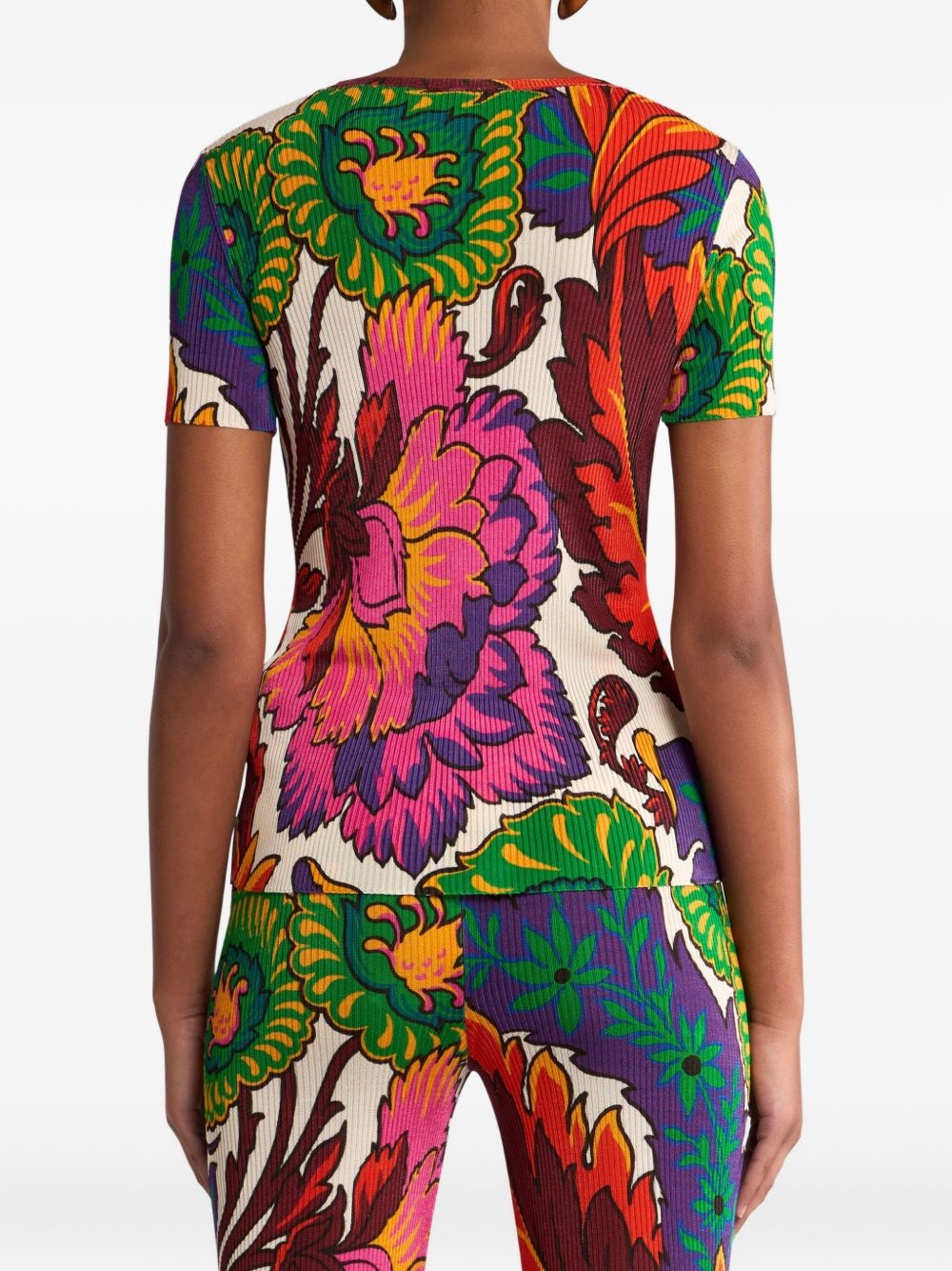 floral-print t-shirt - 4