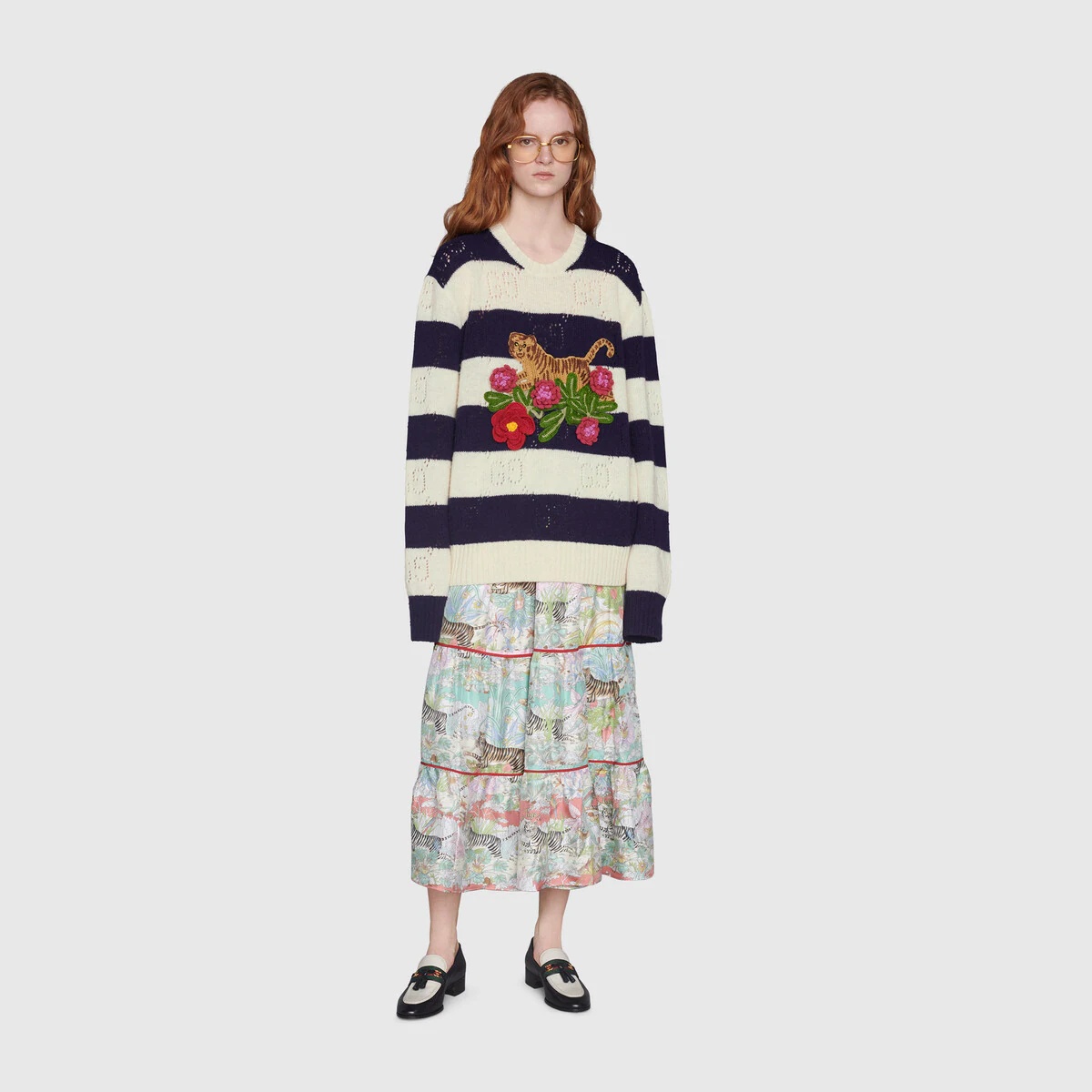 Gucci Tiger silk skirt - 2