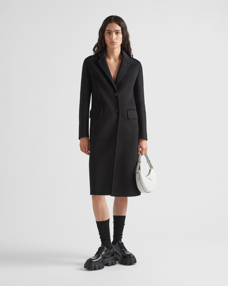 Prada Single-breasted cashgora coat outlook