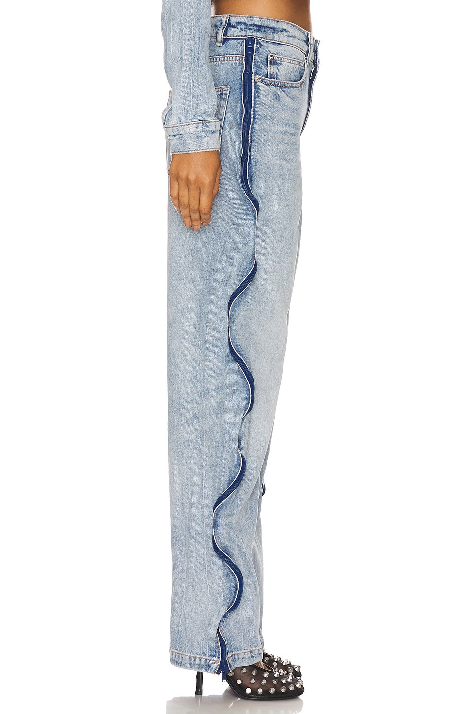 Curved Zipper Pant - 4