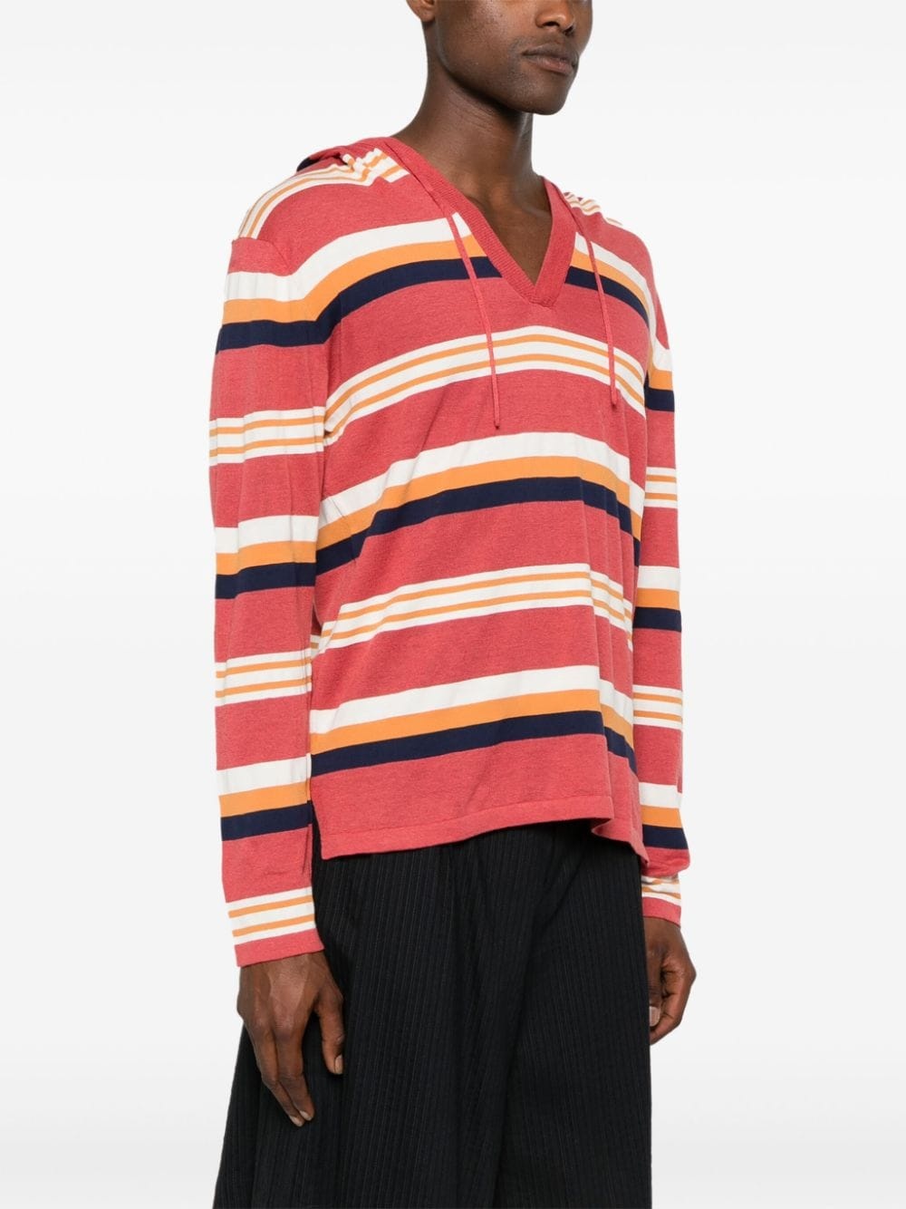 striped hooded jumper - 3