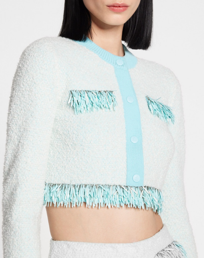 BOUCLÉ KNIT CARDIGAN - 5