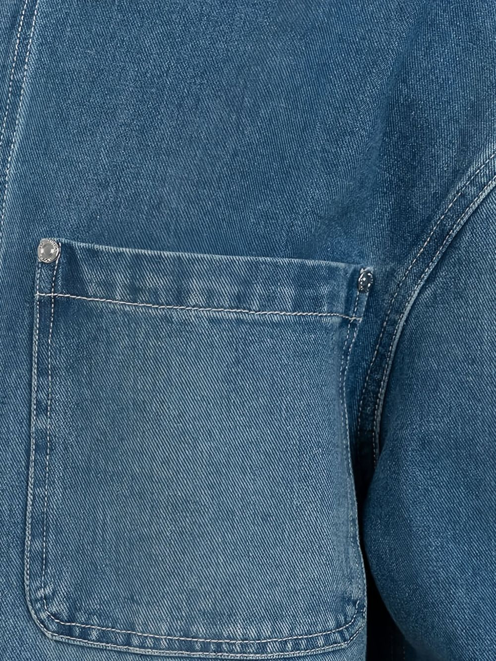 patch-pockets denim shirt - 5