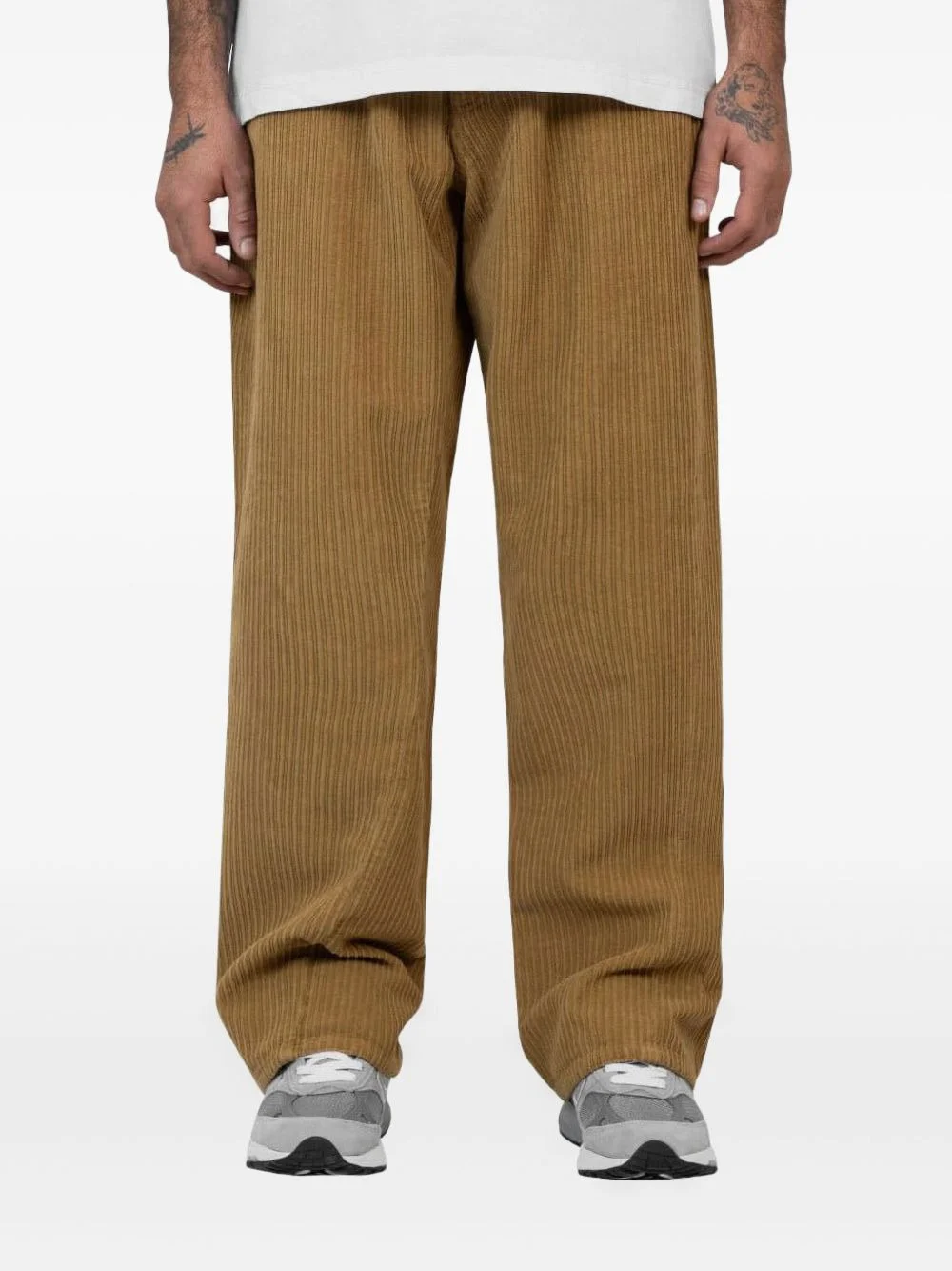 wide-leg corduroy trousers - 1