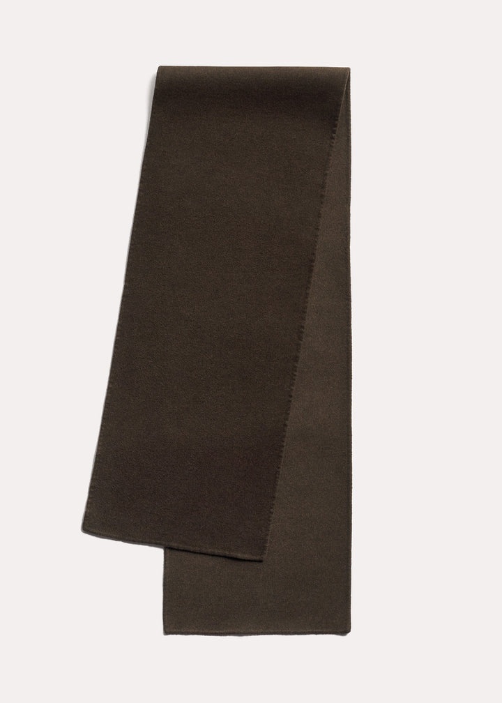 Long doublé scarf chocolate melange - 1