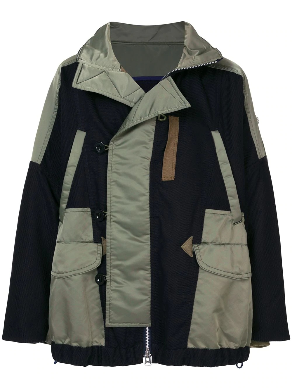 two-tone padded jacket - 1