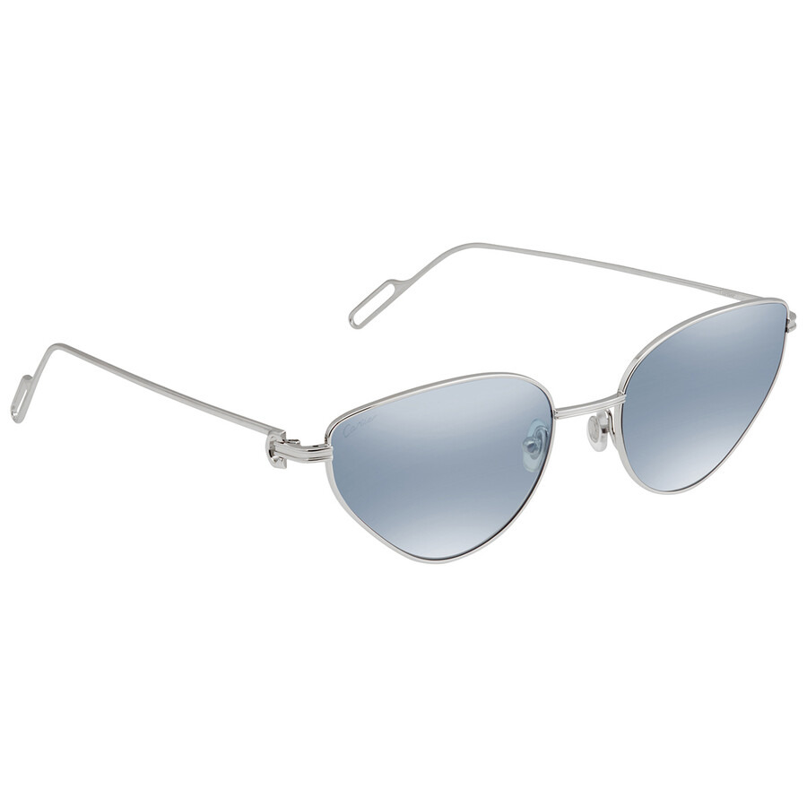 Cartier C de Cartier Blue Cat Eye Ladies Sunglasses CT0155S 006 57 - 2