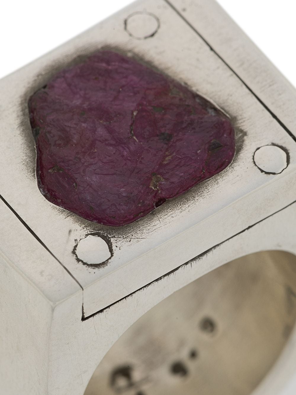 PARTS OF FOUR Plate Ring Single (4.0 CT Ruby Slab, 17mm, PA+RUS) - 3