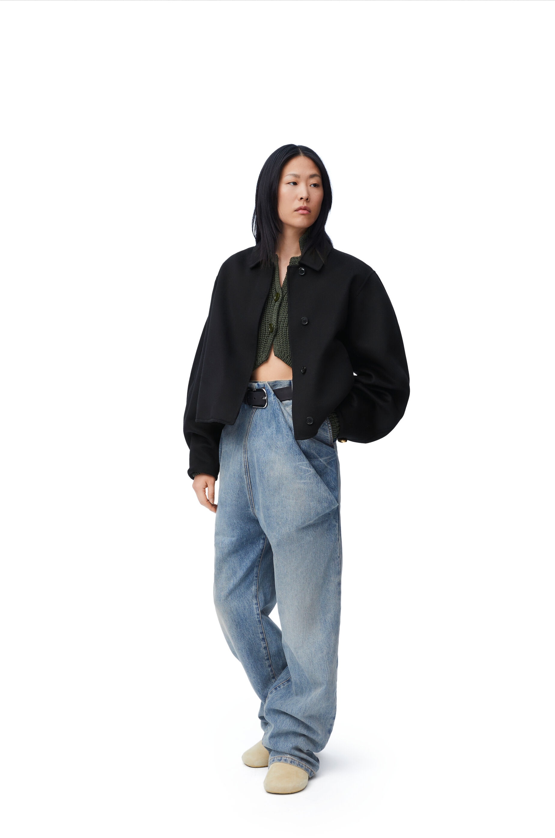 Pebble jacket in wool and cashmere - 2