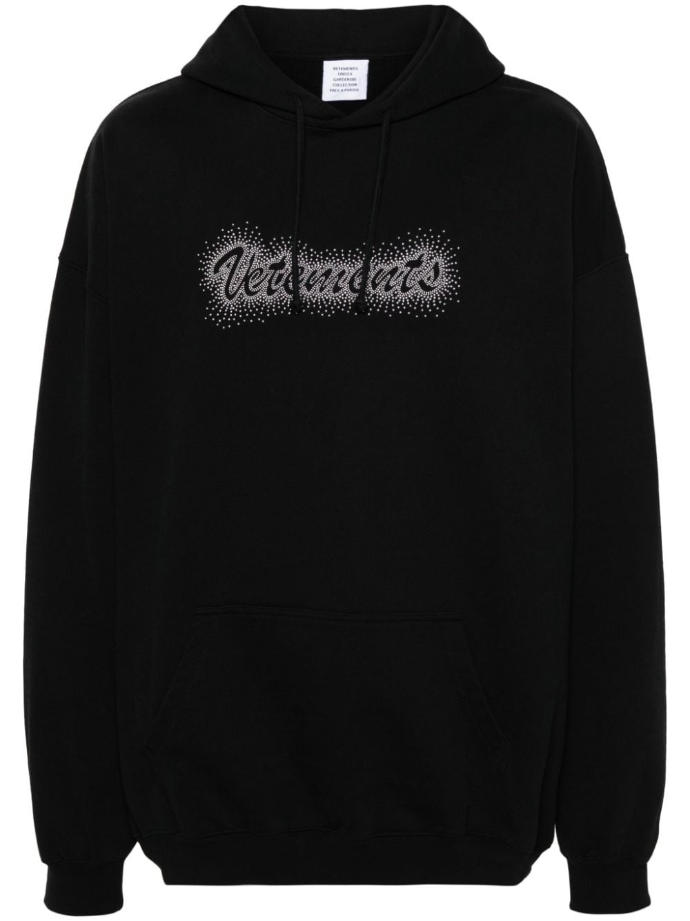 studded-logo cotton-blend hoodie - 1