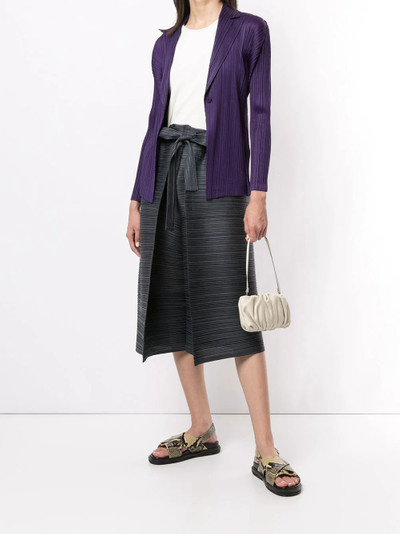 Pleats Please Issey Miyake plissé blazer outlook