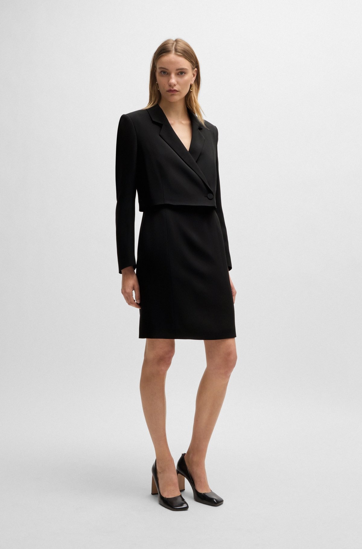 TAILORED DRESS IN MATTE FABRIC - 3