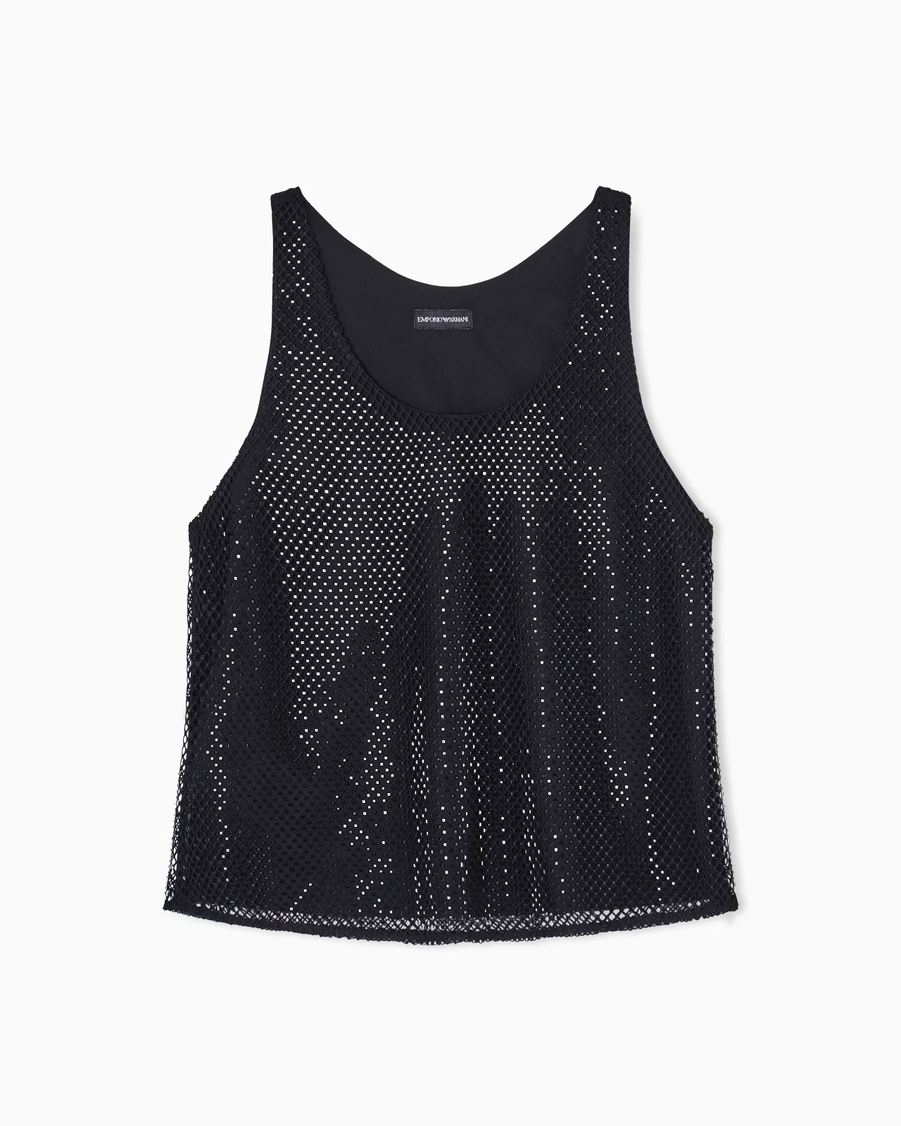 MESH TOP WITH ALL-OVER RHINESTONES - 1