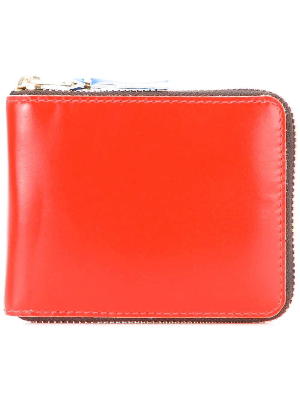 colour block zipped wallet - 1