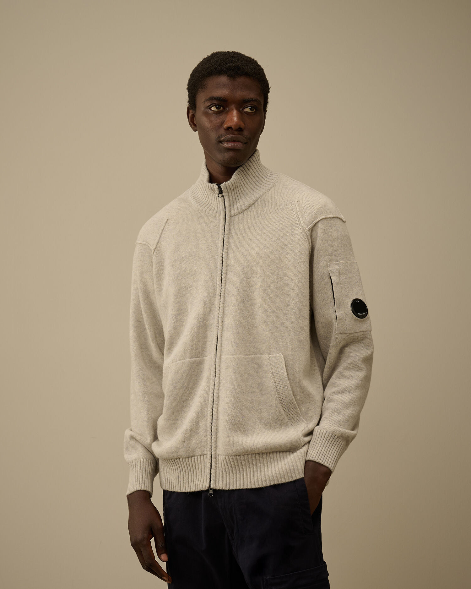 Lambswool GRS Full Zip Sweater - 3
