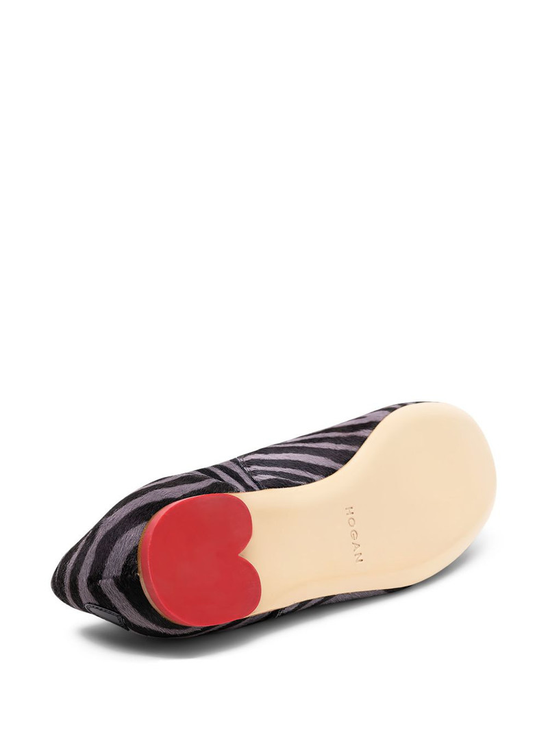 zebra-print leather loafers 5