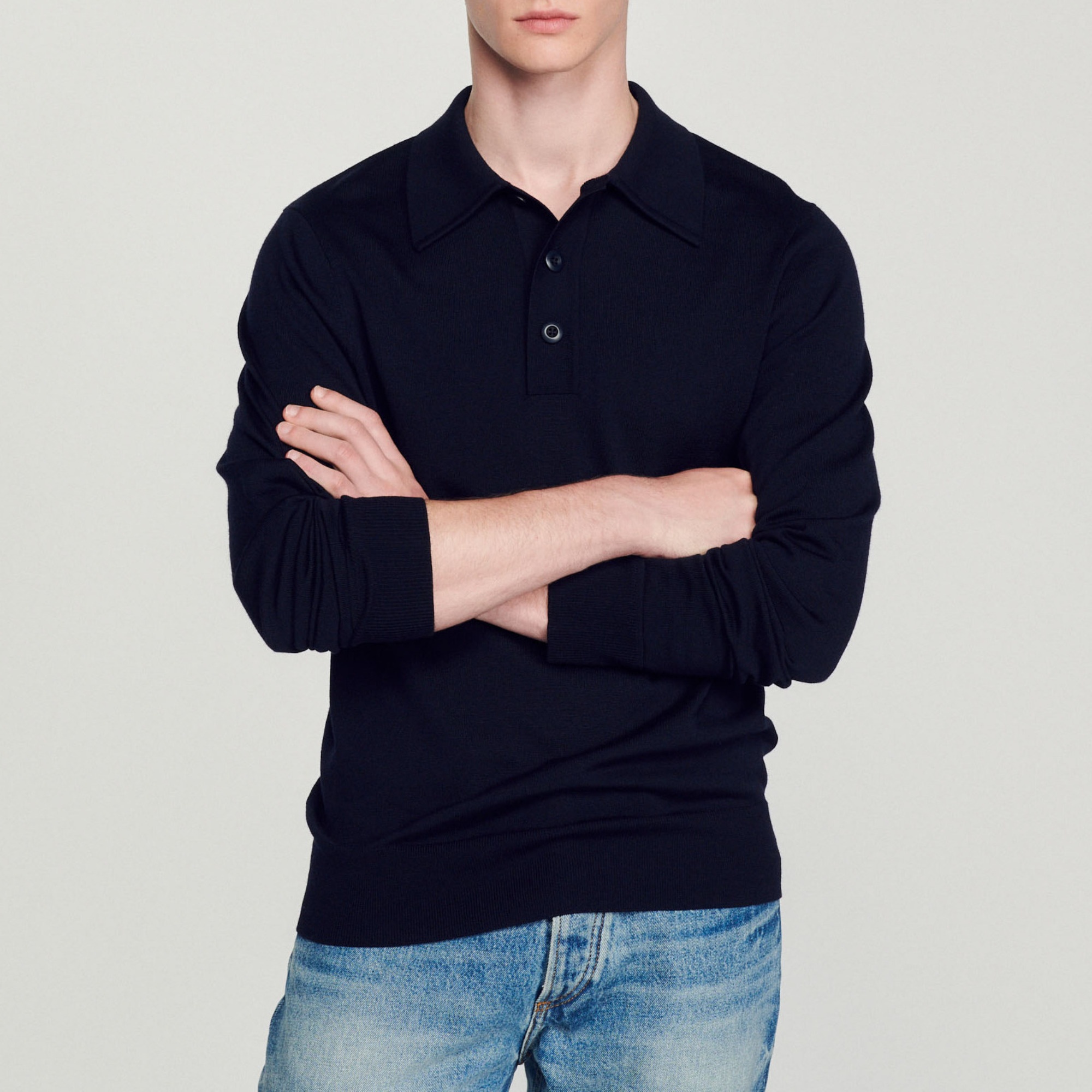 Merino wool polo shirt - 5