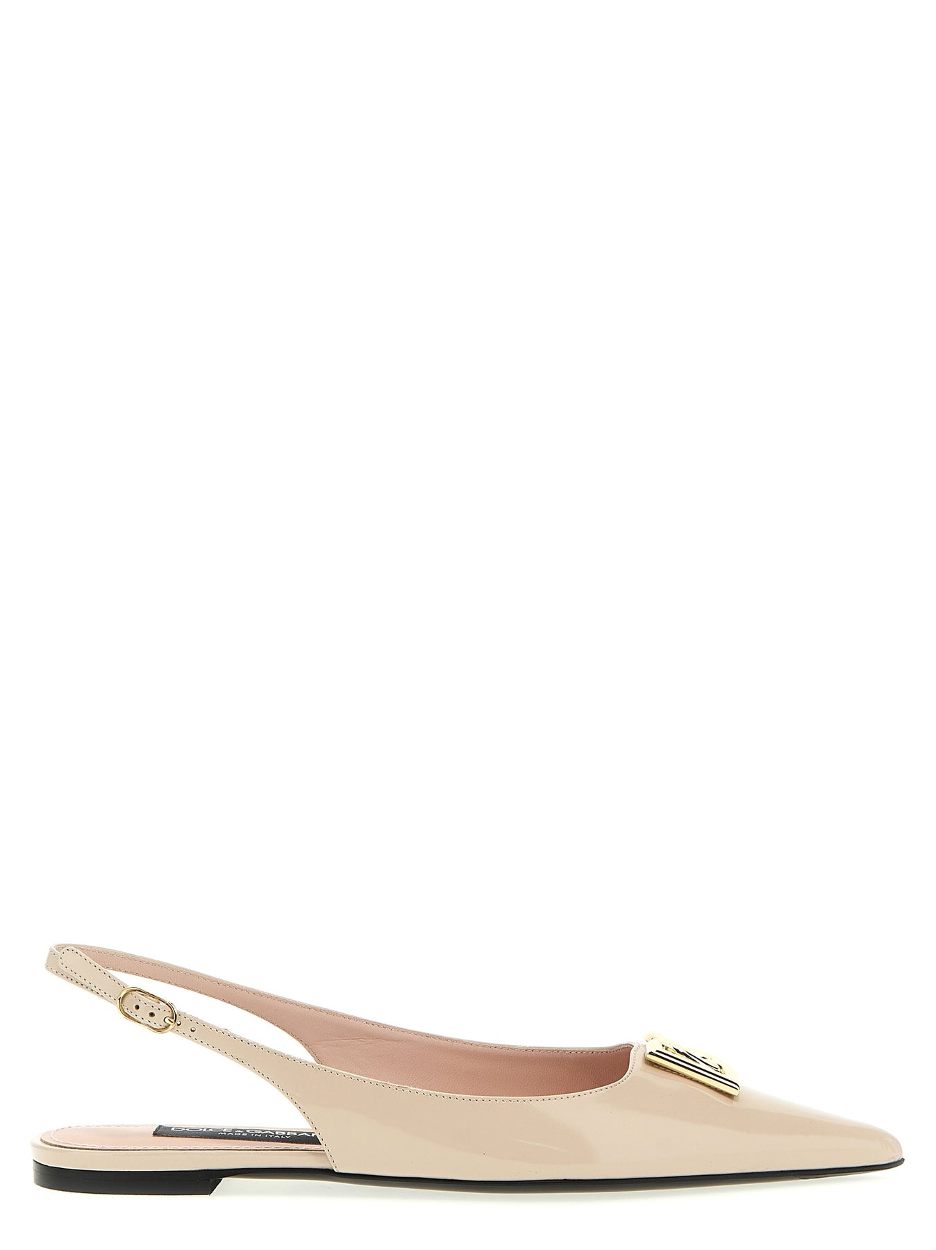 Logo Slingback Ballet Flats Flat Shoes Pink - 1