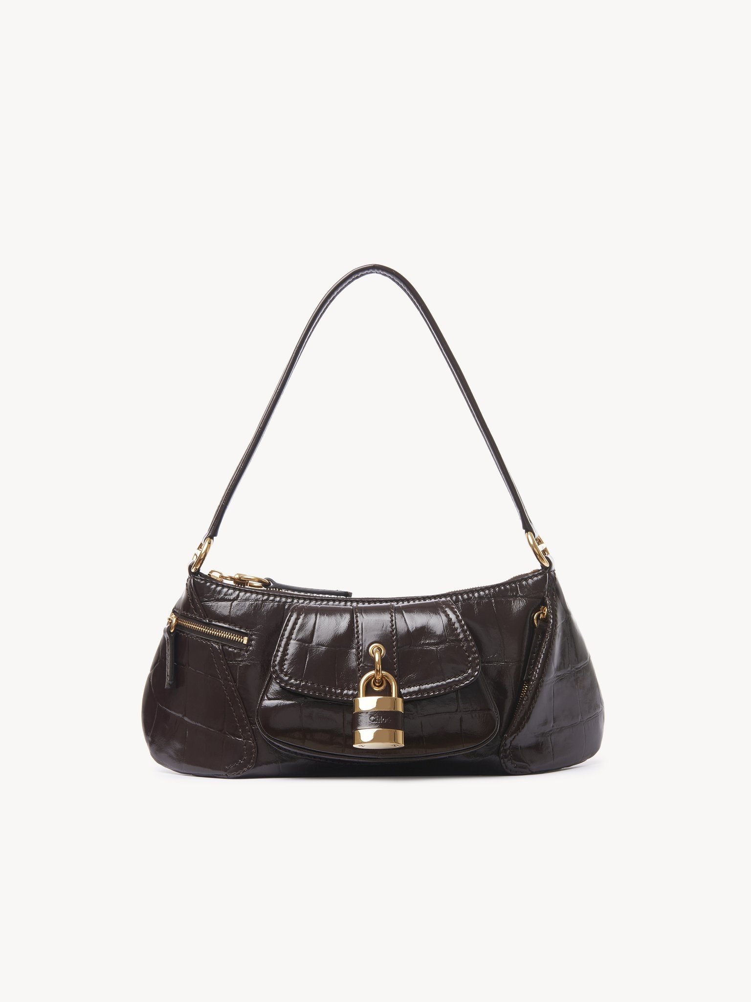 Chloé THE 99 SHOULDER BAG IN CROCO-EFFECT LEATHER | REVERSIBLE