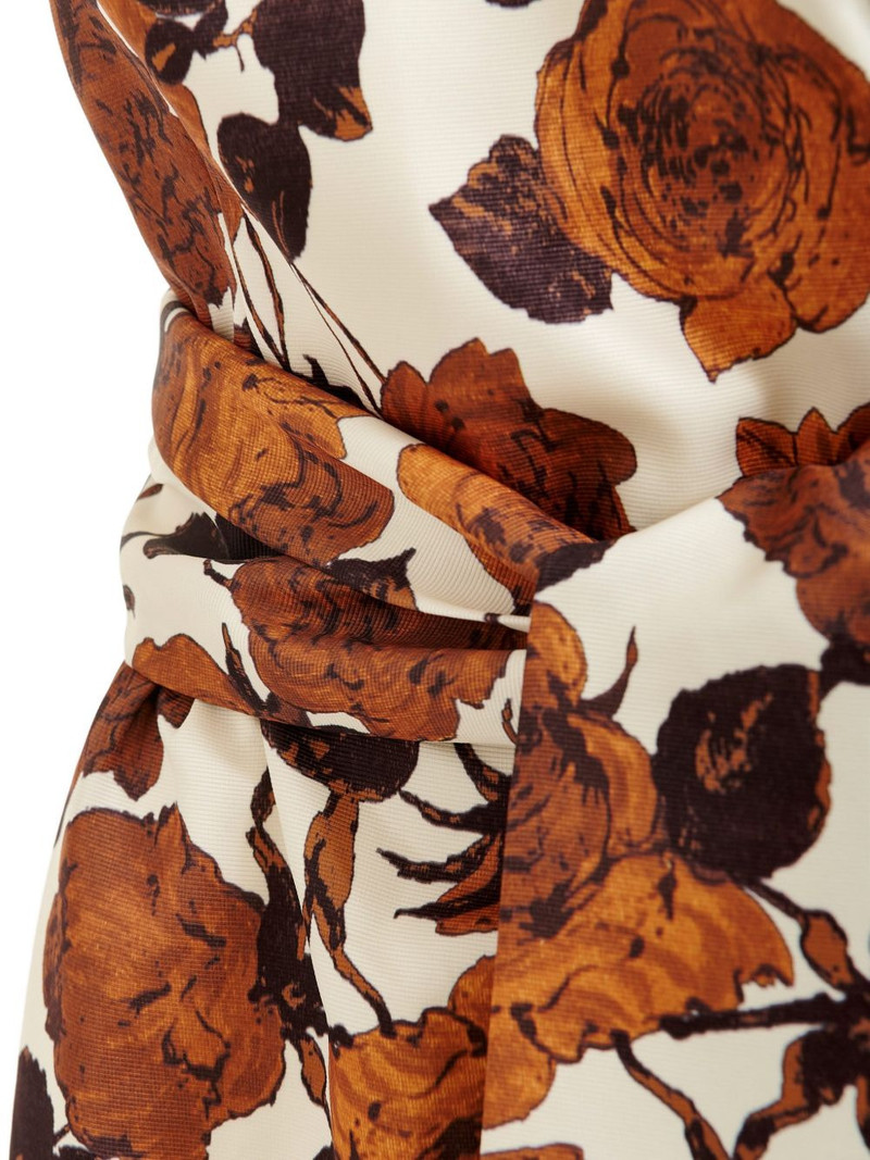 strapless floral wrap dress 6