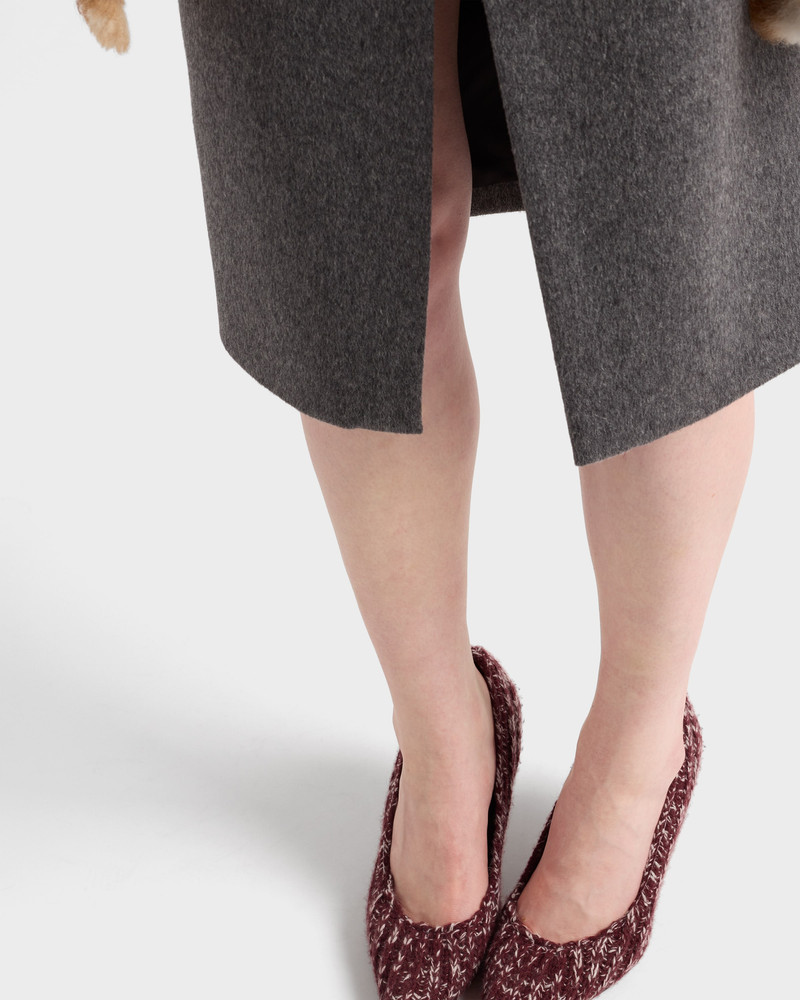 Loden fabric pencil skirt 4