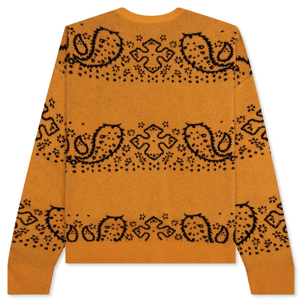 BANDANA KNIT CARDIGAN - YELLOW/BLACK - 2