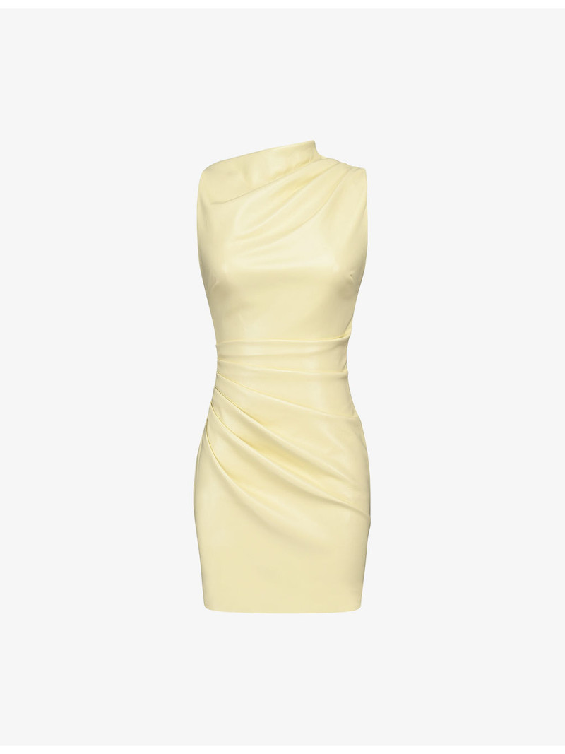 Maya Sleeveless Faux-Leather Mini Dress 1