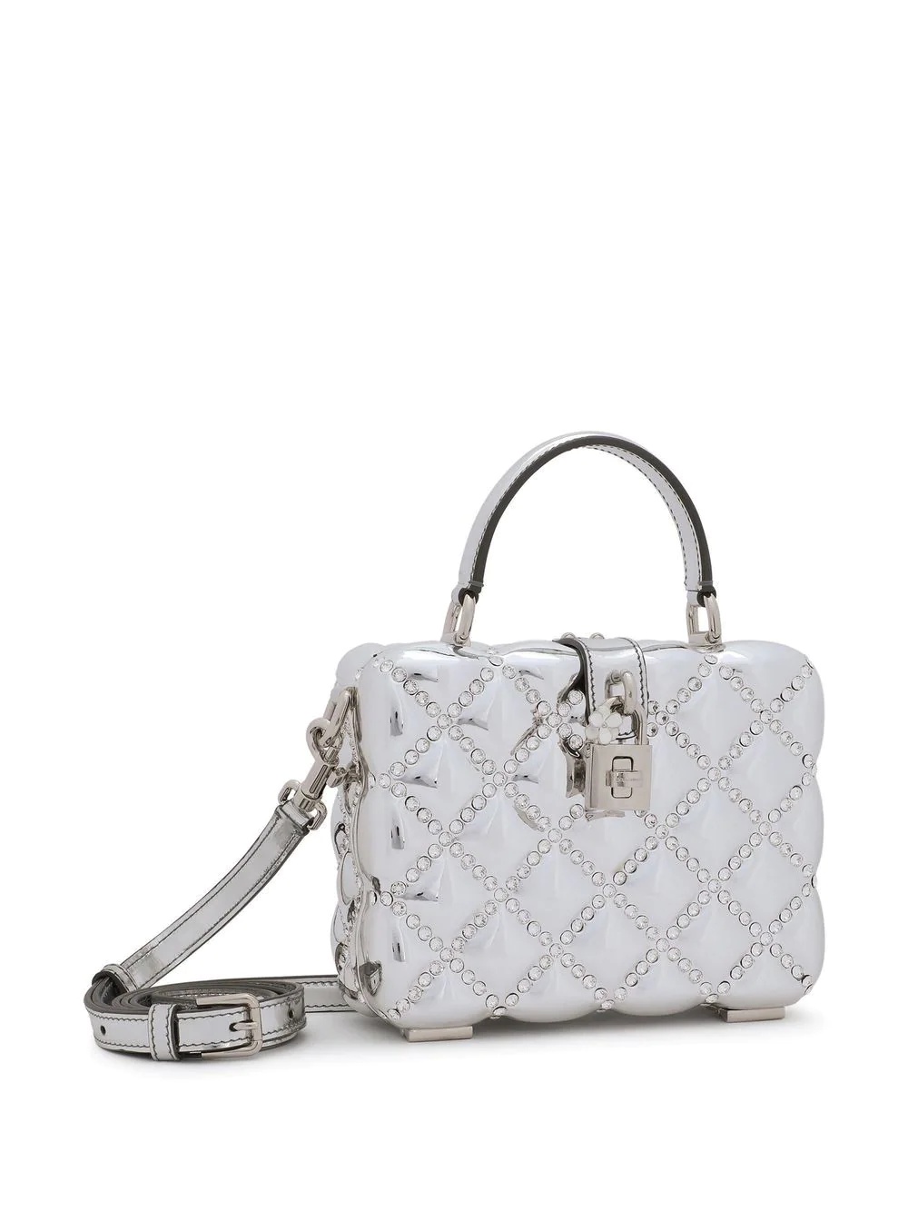 resin rhinestone-embellished Dolce Box bag - 4