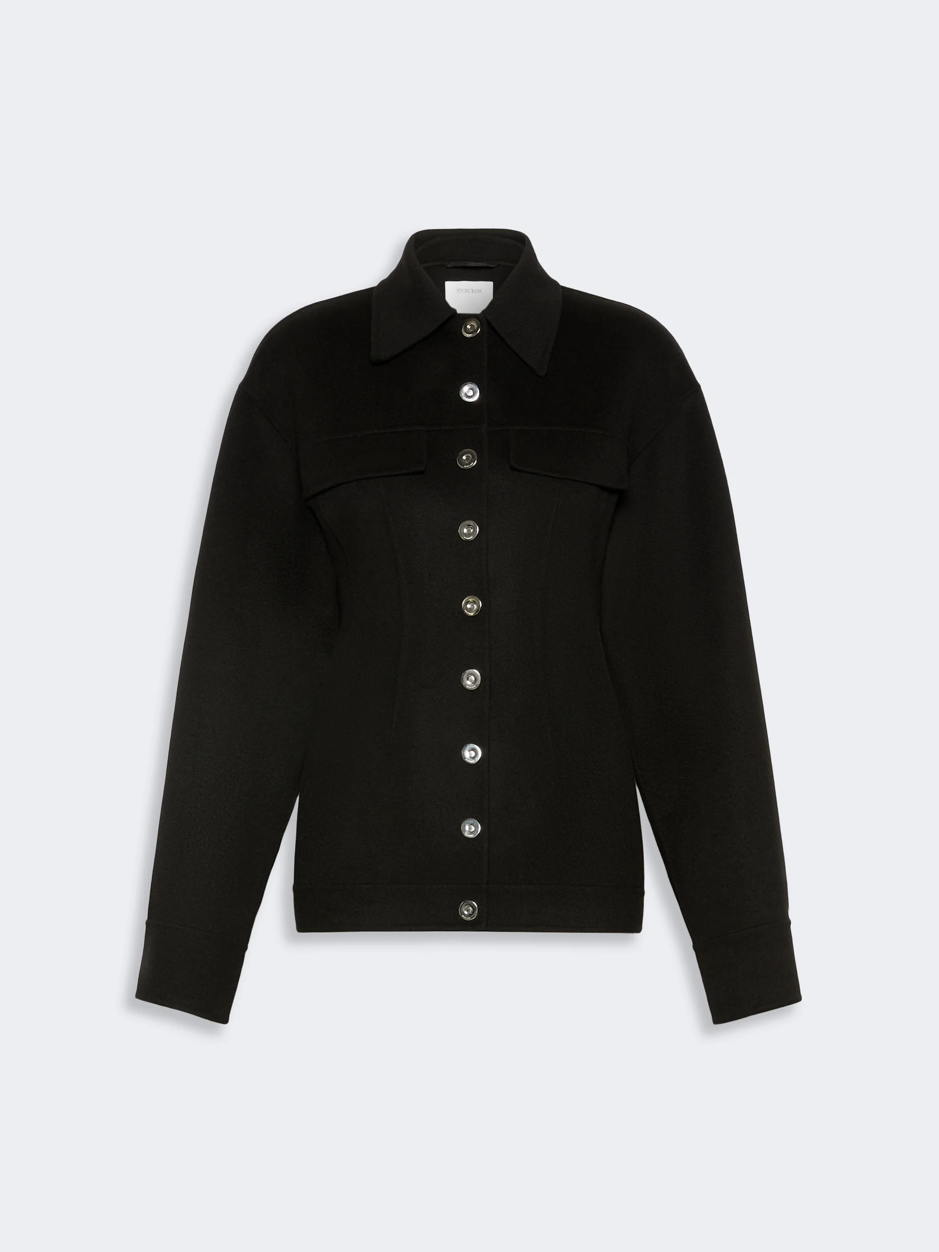 ARENA Pure wool shaped heavy jacket - BLACK - 1