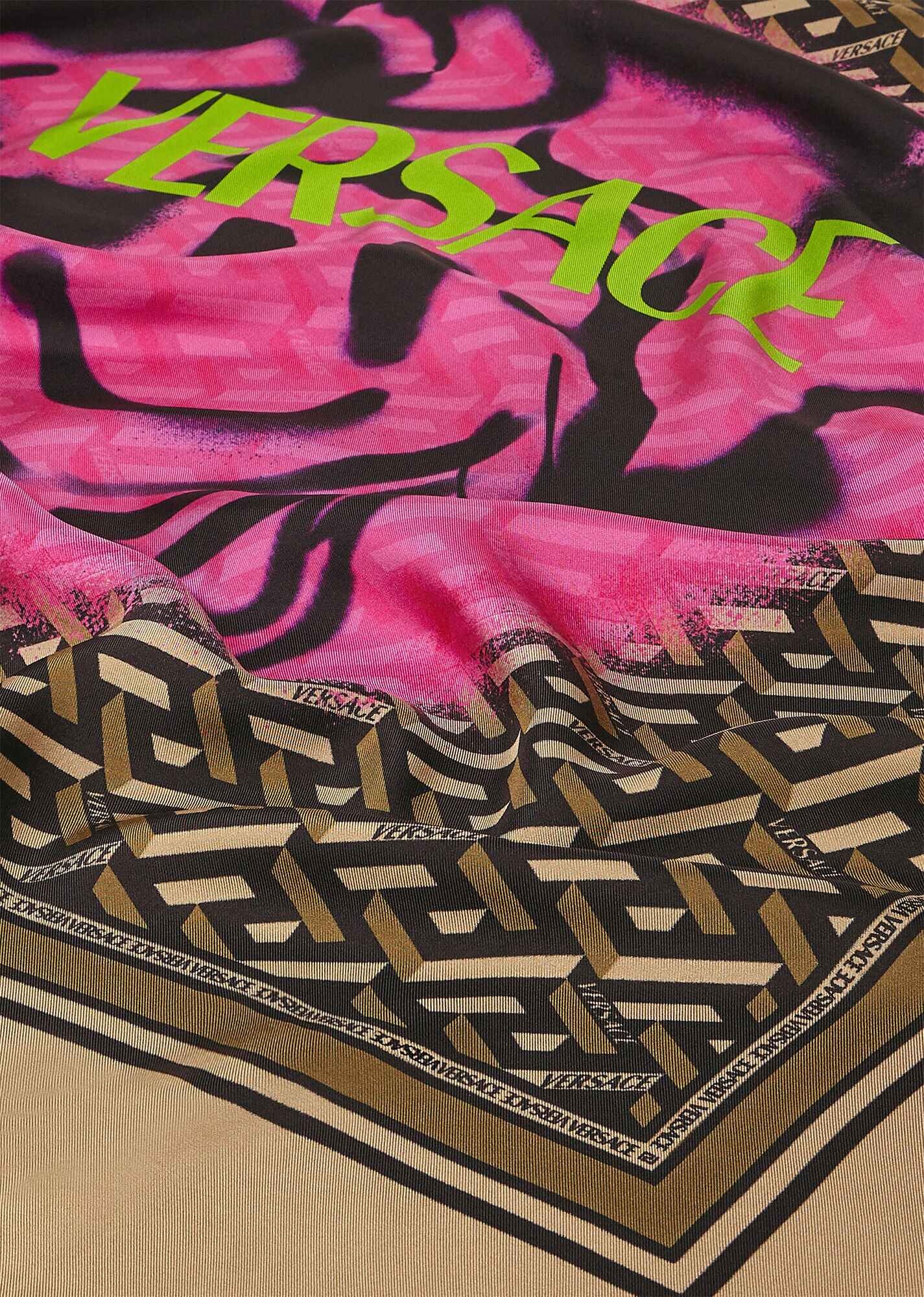 Medusa Tag Silk Foulard - 3