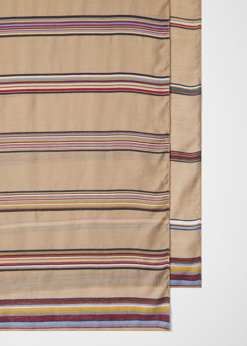 Paul Smith Women's Broken 'Signature Stripe' Silk-Blend Scarf outlook