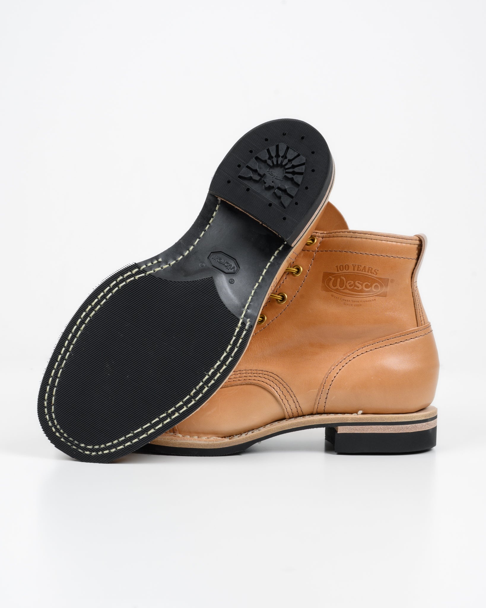 IRON HEART INT'L X WESCO® 7" TOE CAP BOOT - THE "GUILDSMAN" - NATURAL HORSEHIDE - 5