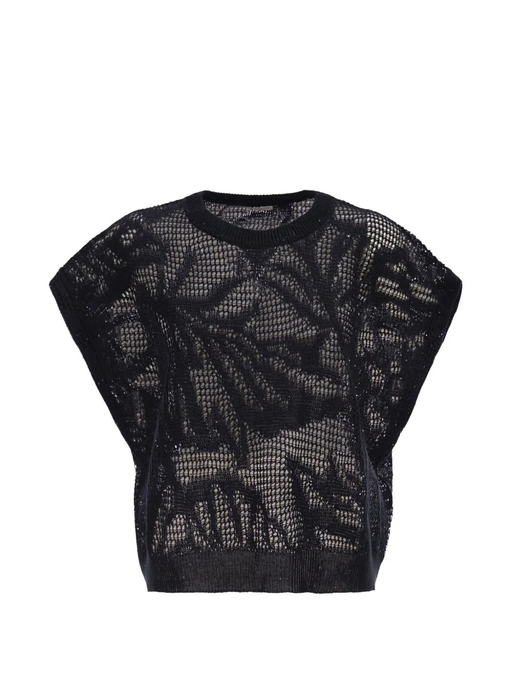 crew-neck sequin top - 1