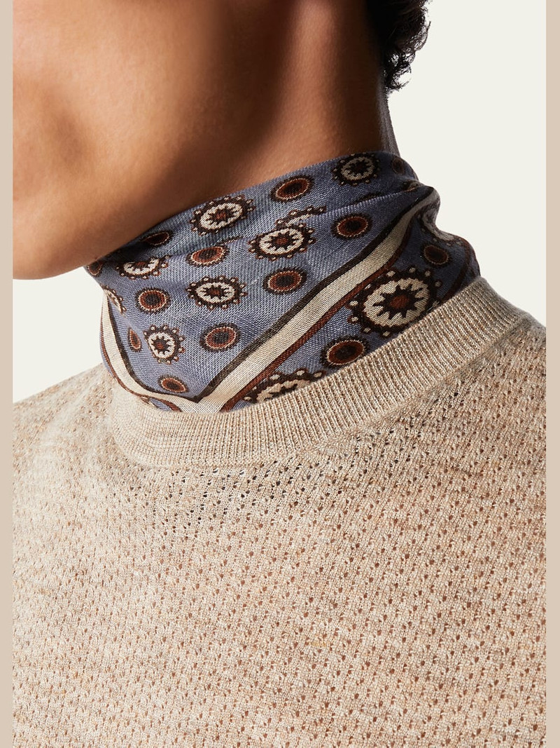 Loro Piana Men's Alham Linen, Cashmere and Silk Foulard outlook