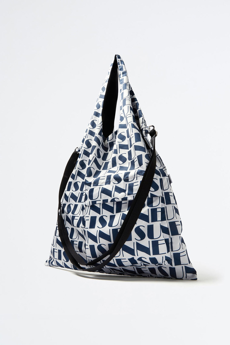 REVERSIBLE NAVY & WHITE LOGO SHOPPER BAG 1